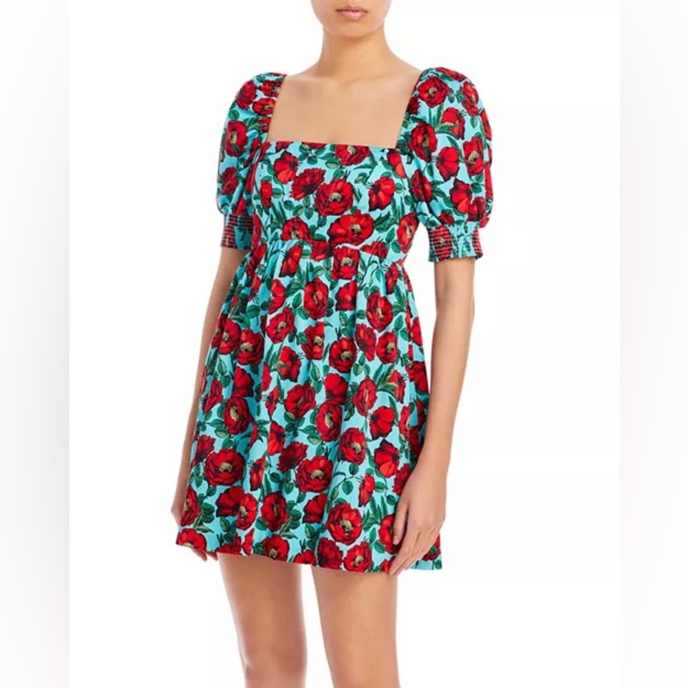 ALICE + OLIVIA Reyna Floral Empire Mini Dress